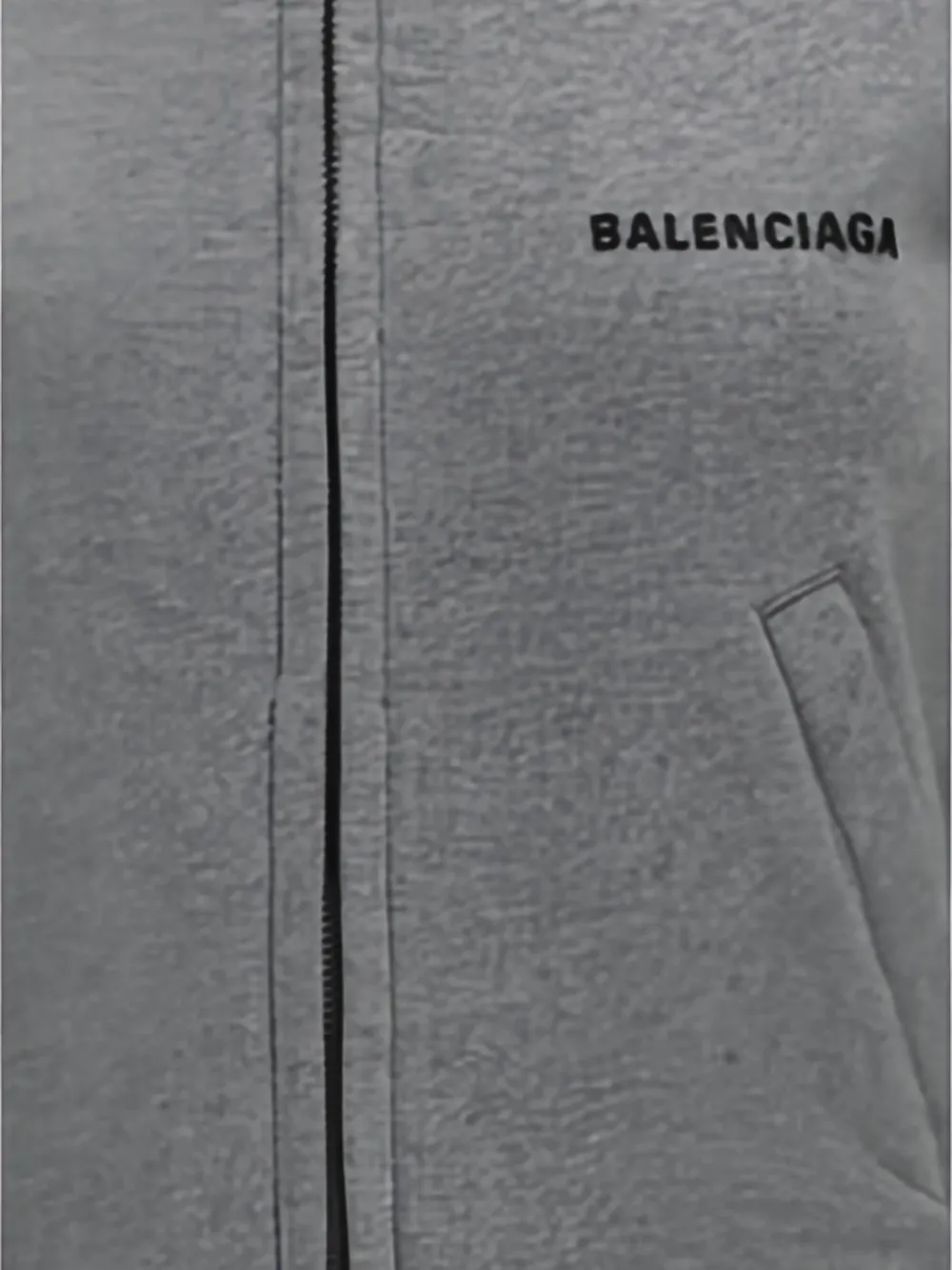 Balenciaga Jack met geborduurd logo en rits Grijs