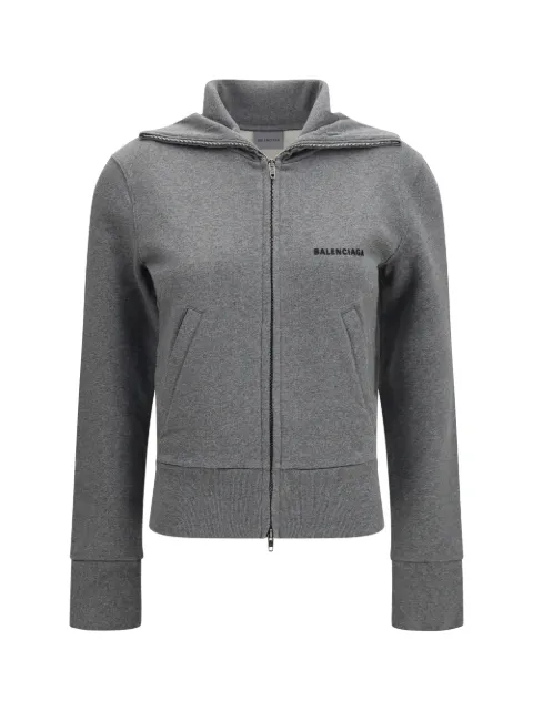 Balenciaga logo-embroidered zip-up jacket