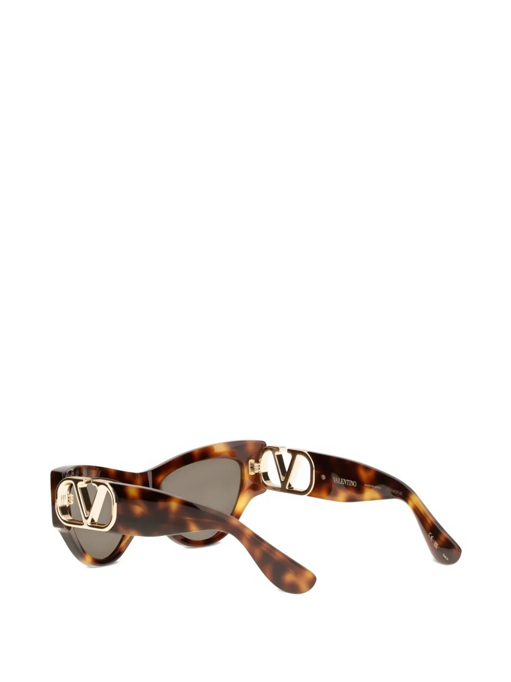VALENTINO GARAVANI EYEWEAR VLogo zonnebril met cat-eye montuur Bruin