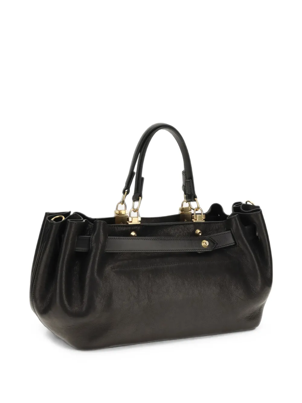 Balenciaga buckled leather shoulder bag Zwart
