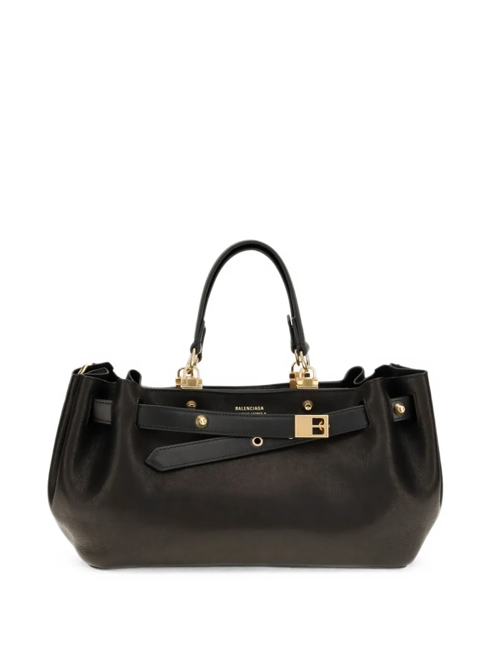 Balenciaga buckled leather shoulder bag