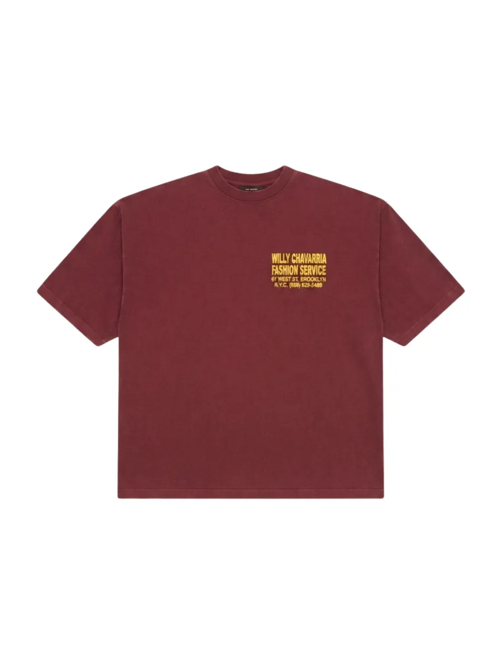 Willy Chavarria Katoenen T-shirt met logoprint Rood