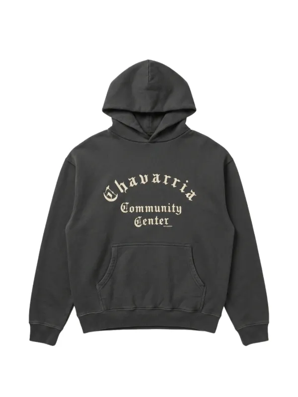 Willy Chavarria Logo-print Hoodie in Grey