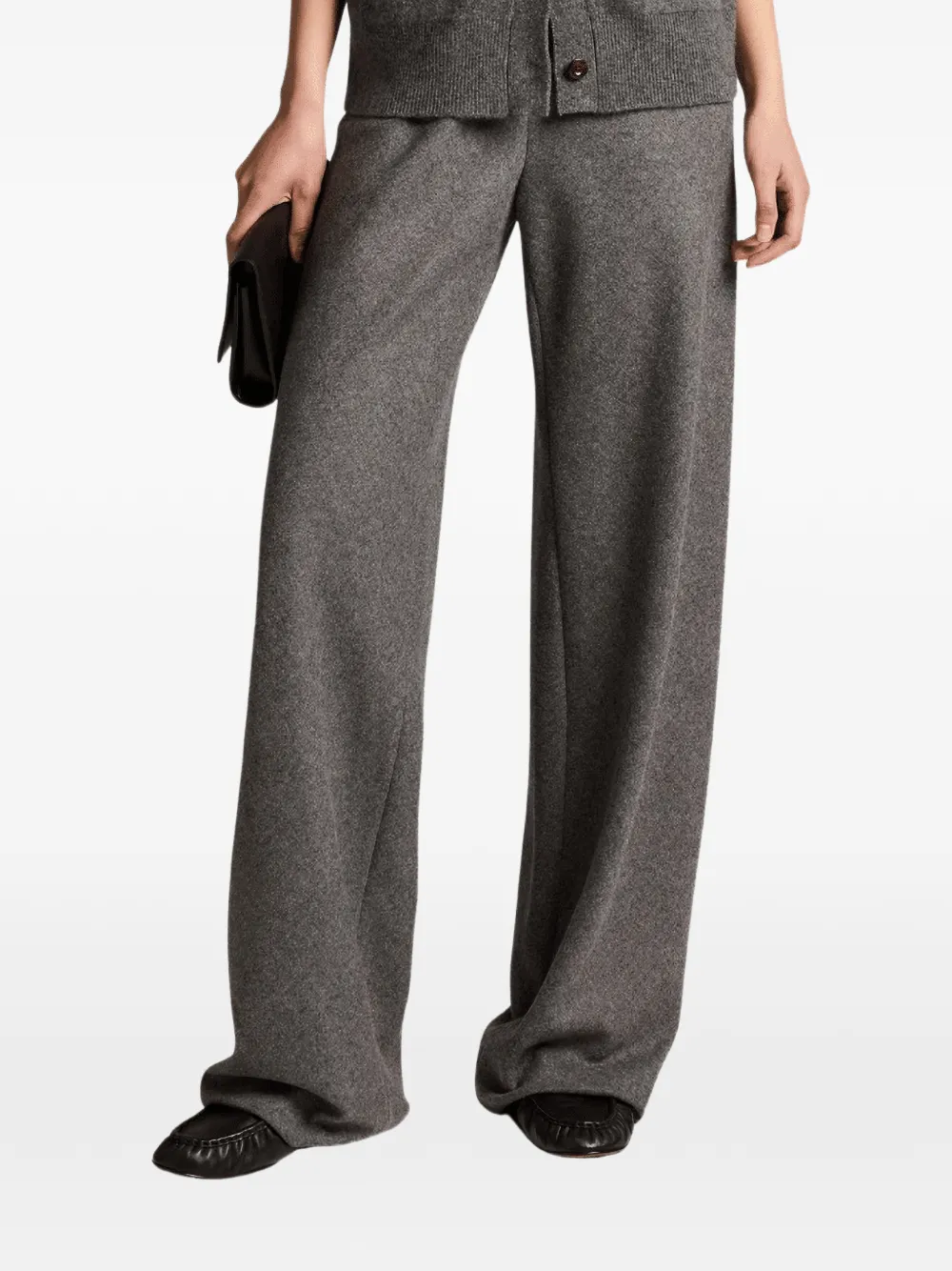 Vince Colette fine-knit wide-leg trousers - Grigio