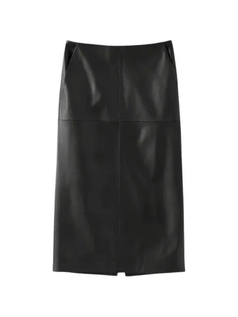 Almada Label leather panelled midi skirt