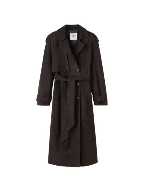 Almada Label Sienna belted suede trench coat