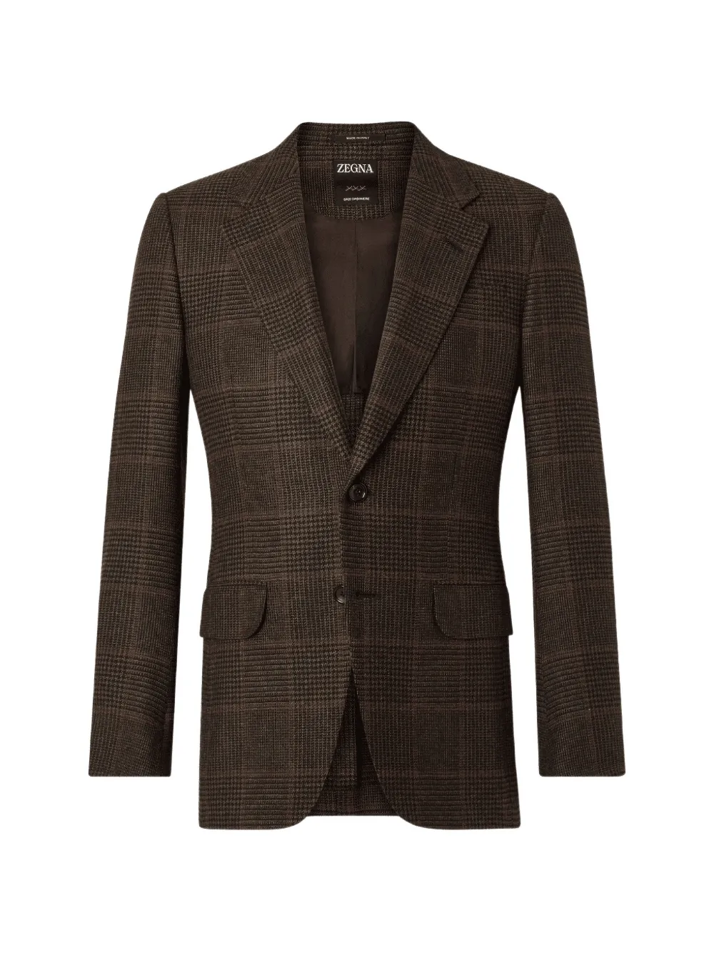 Zegna Prince of Wales check blazer - Brown