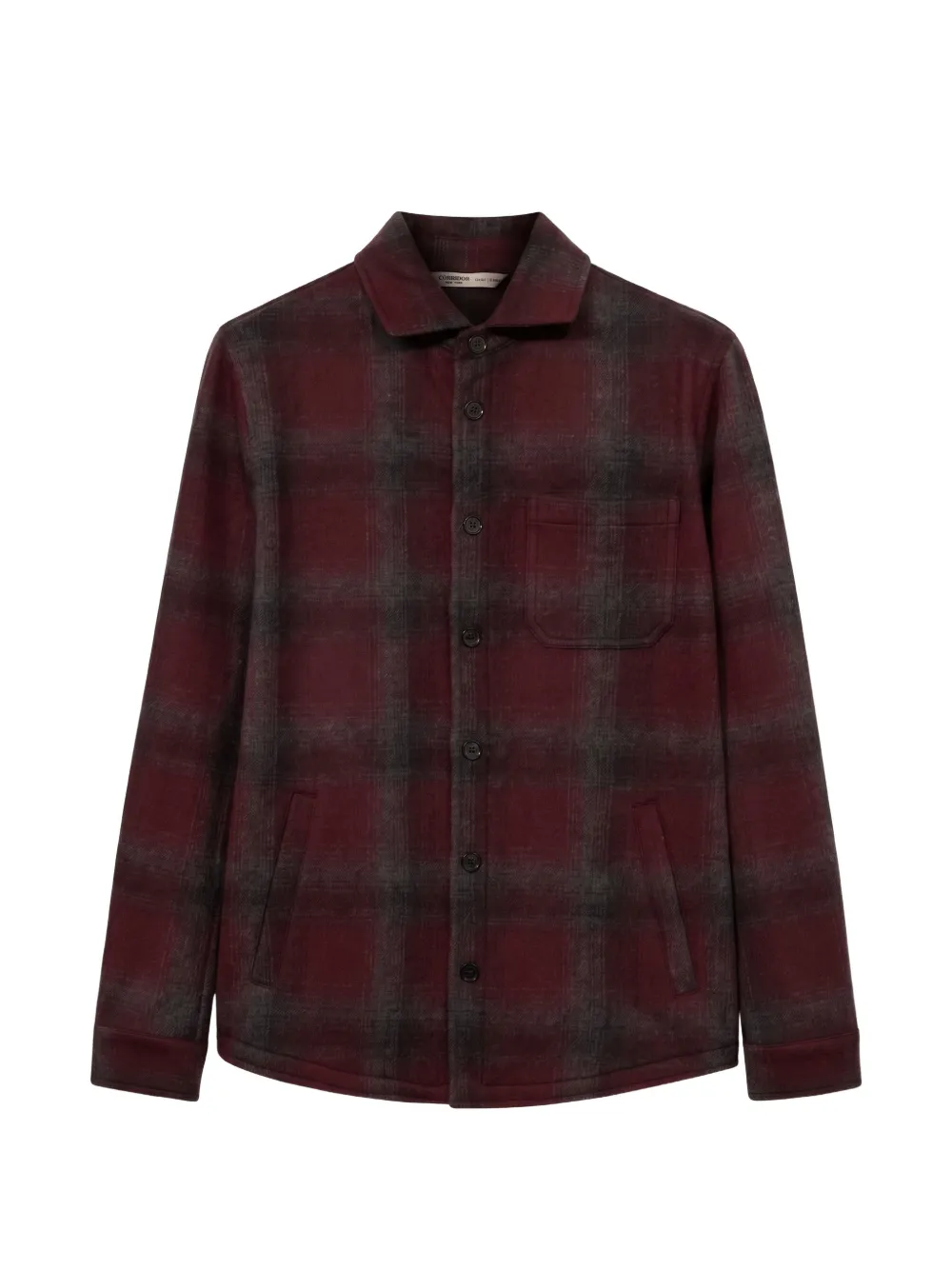 Maurizio Baldassari Solferino check-pattern button-up shirt jacket - Rosso