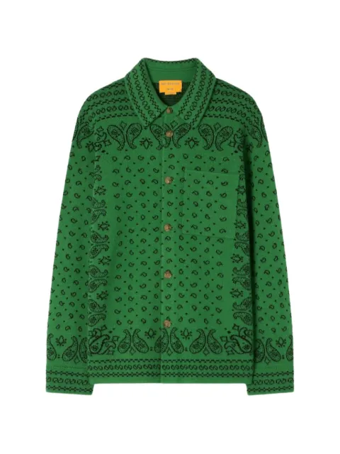 Guest In Residence Wild Rag paisley-print knitted shirt jacket