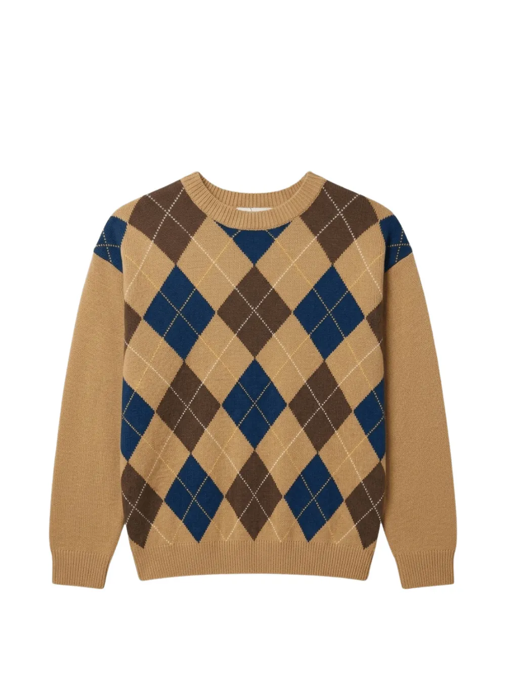 DUNST argyle-intarsia sweater