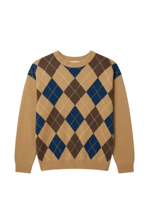 DUNST argyle-intarsia sweater