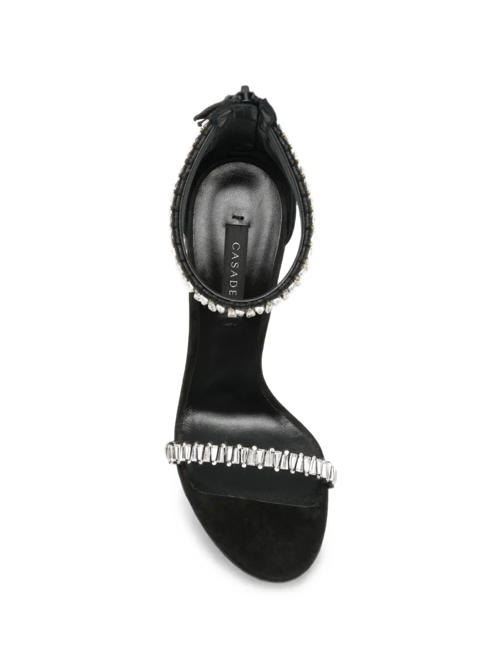Casadei crystal-embellished stiletto sandals Zwart