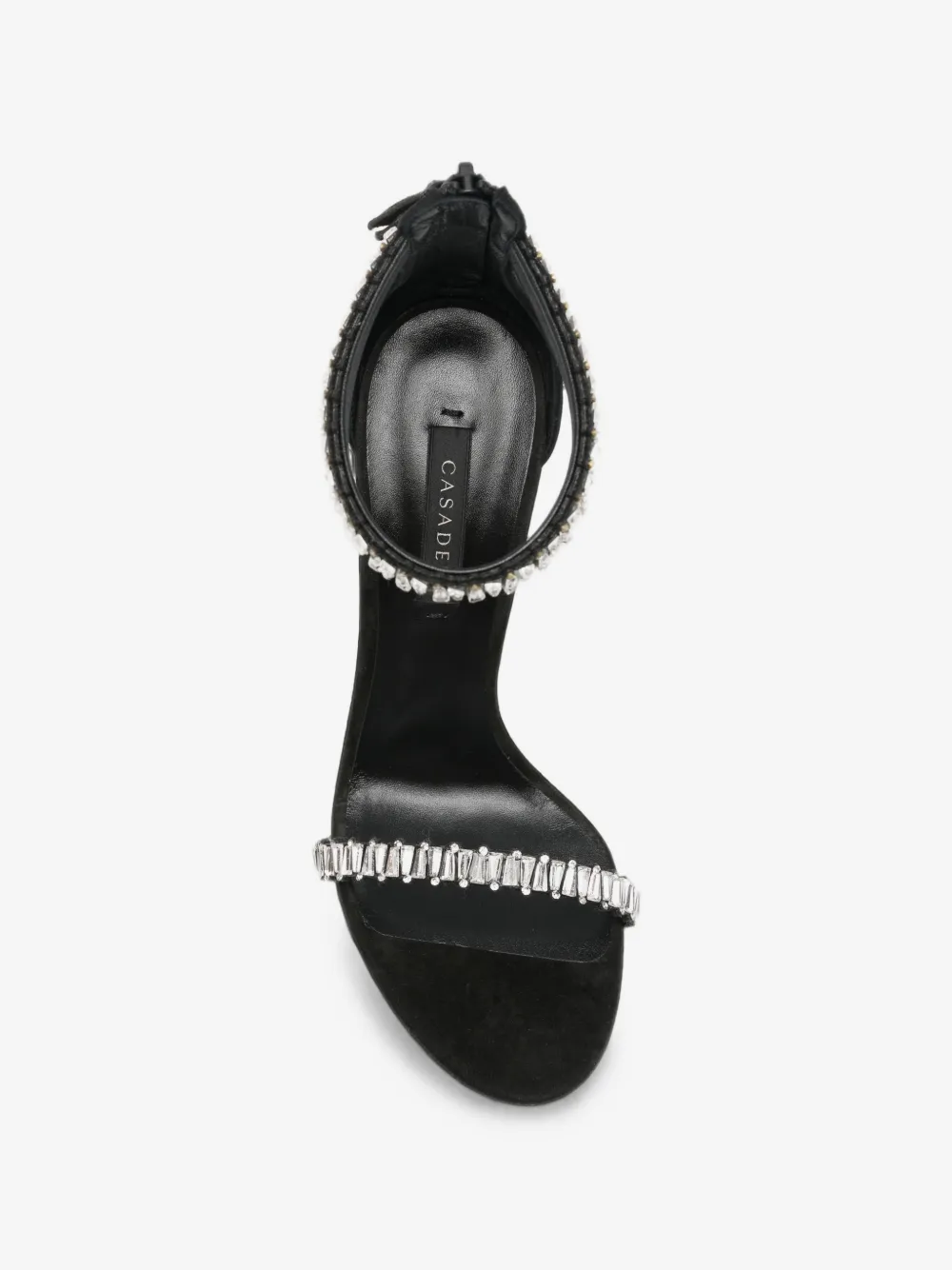 CASADEI 크리스탈 장식 스틸레토 샌들