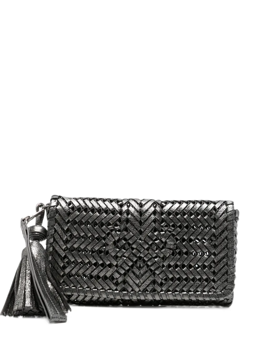 Anya Hindmarch tassel-detail clutch bag - Grau