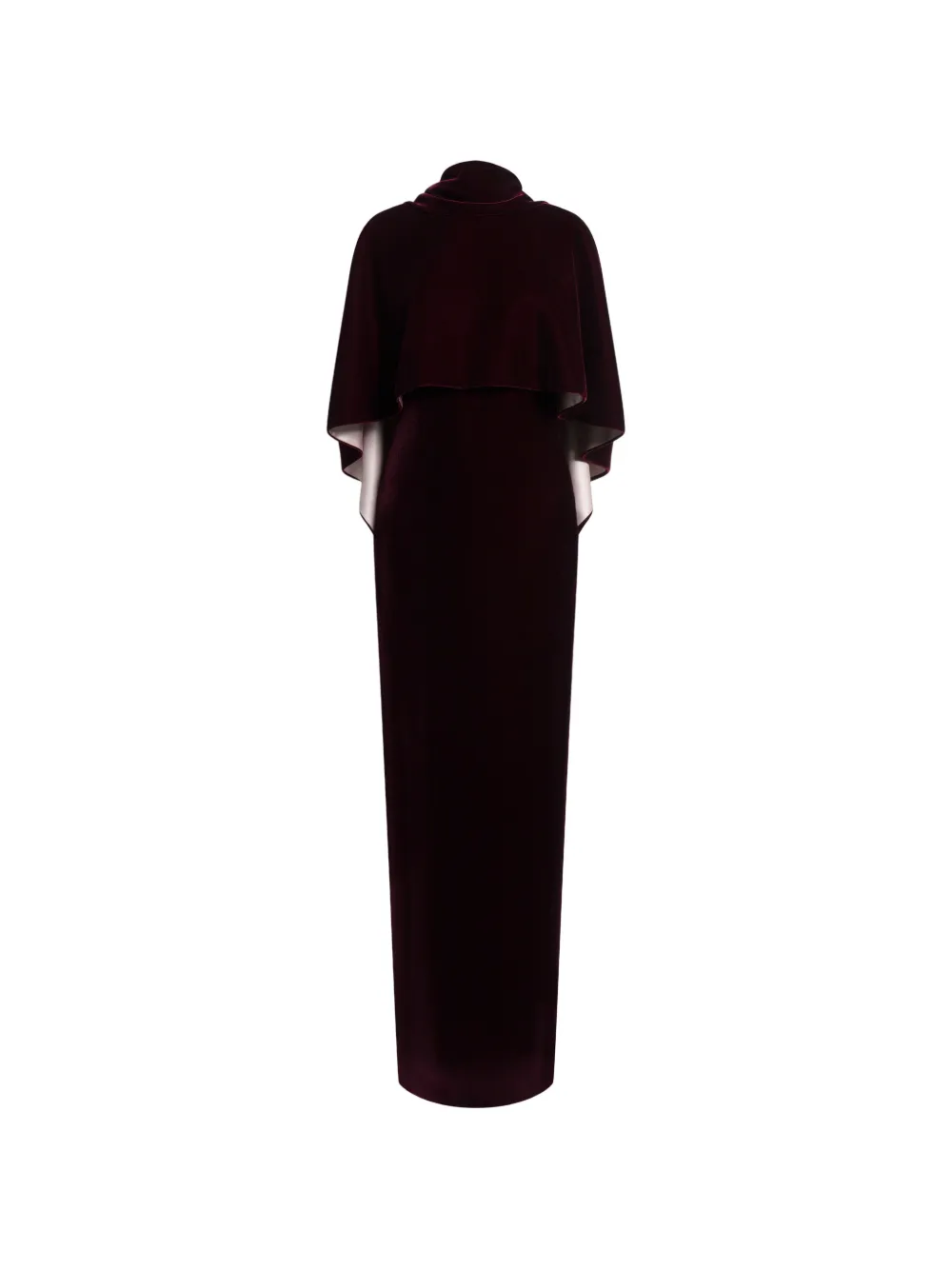 Alberta Ferretti cape-overlay open-back dress