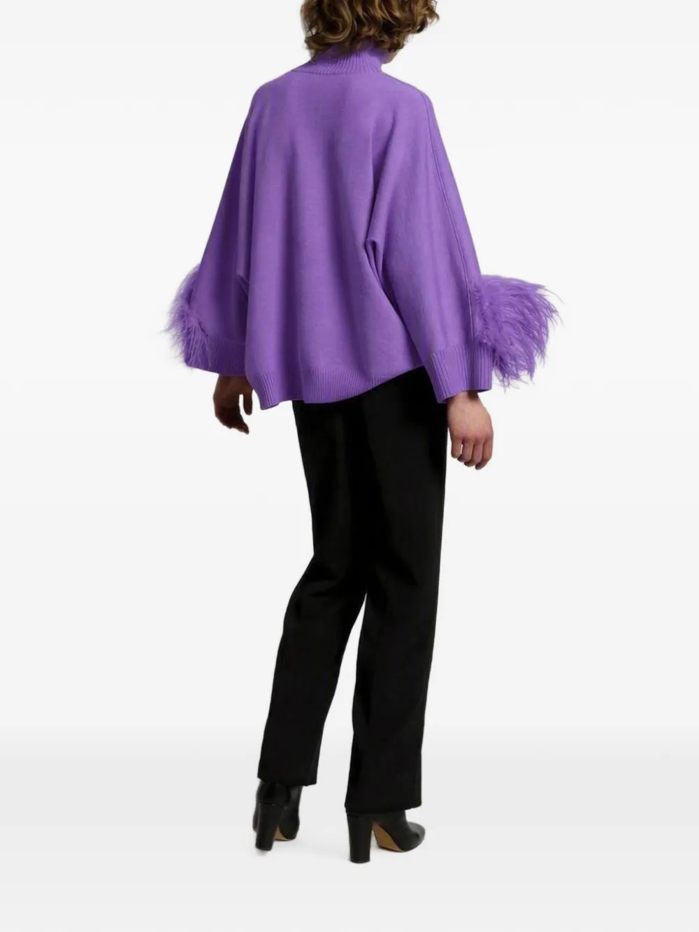 Alberta Ferretti Coltrui met verenafwerking Paars