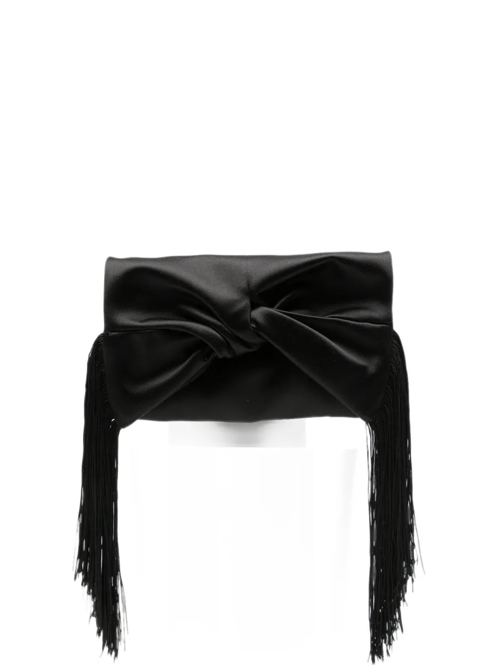 Anya Hindmarch Tassel-detail Knotted Clutch Bag in Black