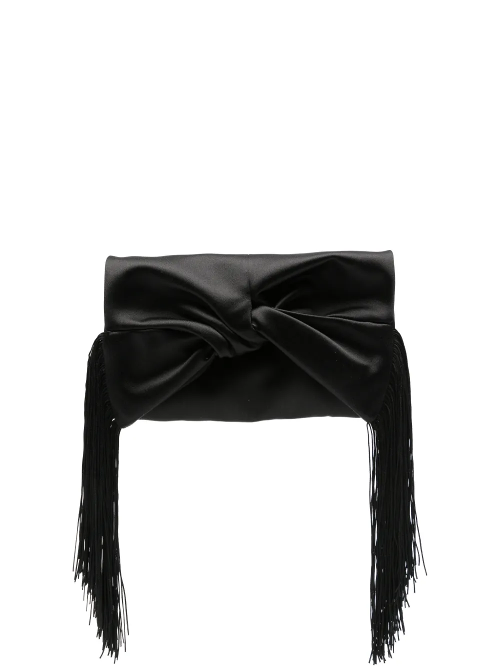 Anya Hindmarch tassel-detail knotted clutch bag - Schwarz