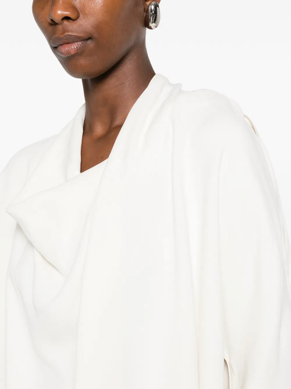 TOTEME draped cady blouse Beige