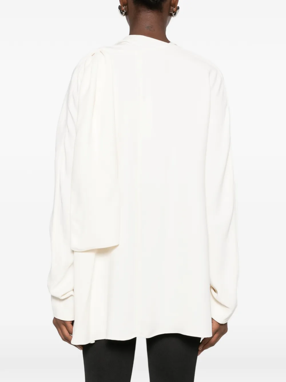 TOTEME draped cady blouse Beige