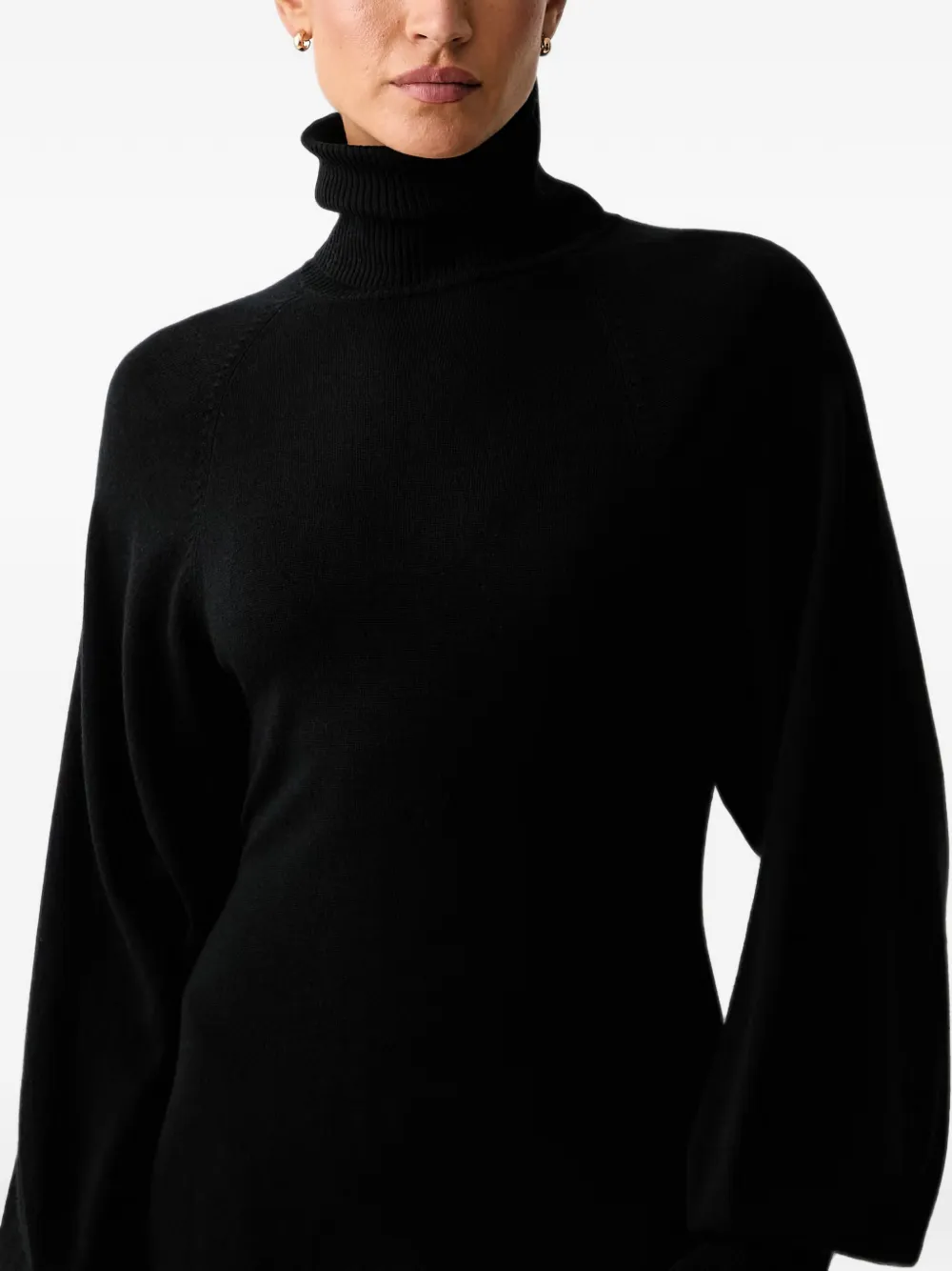 PINKO Midi-jurk van wolblend met col Zwart