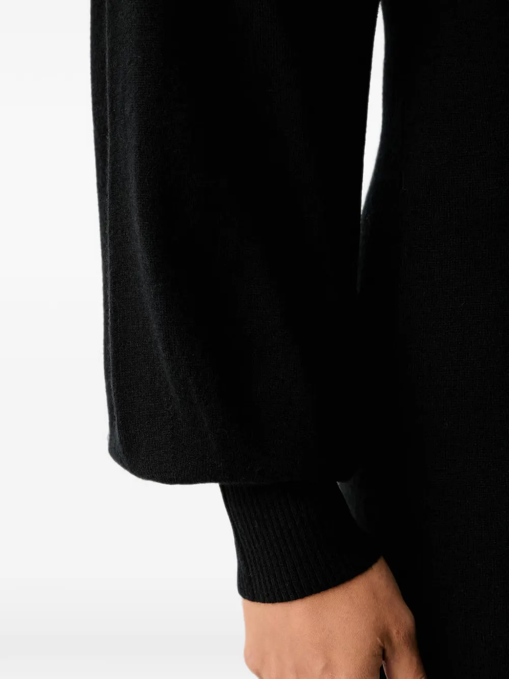 PINKO Midi-jurk van wolblend met col Zwart