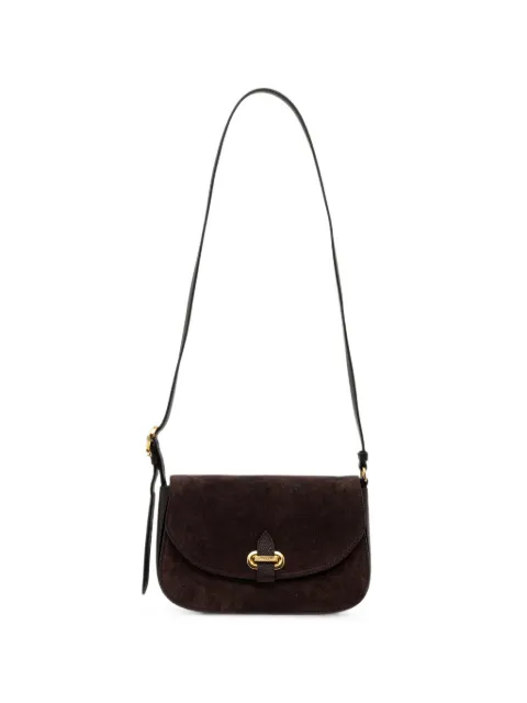 Pollini Fence suede-leather crossbody bag