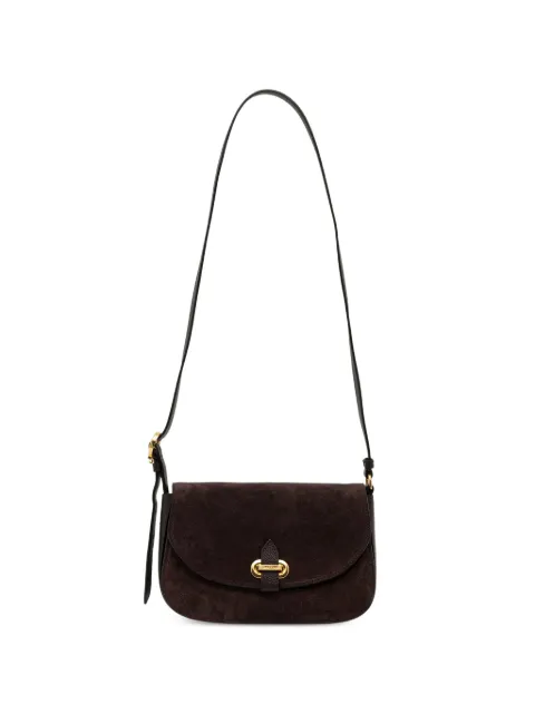 Pollini Fence suede-leather crossbody bag
