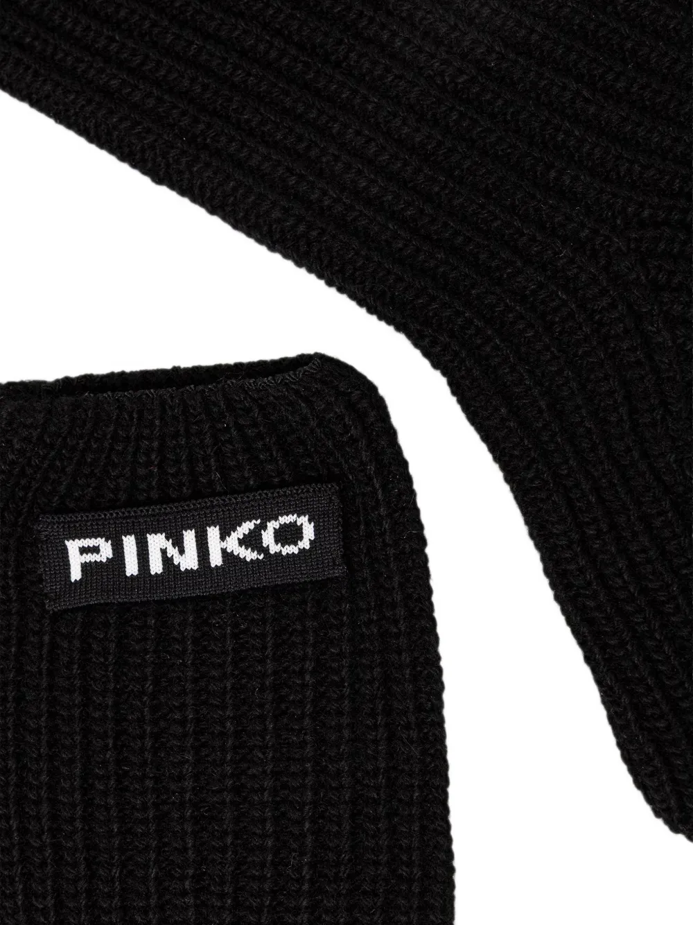 PINKO Lange handschoenen met logo Zwart