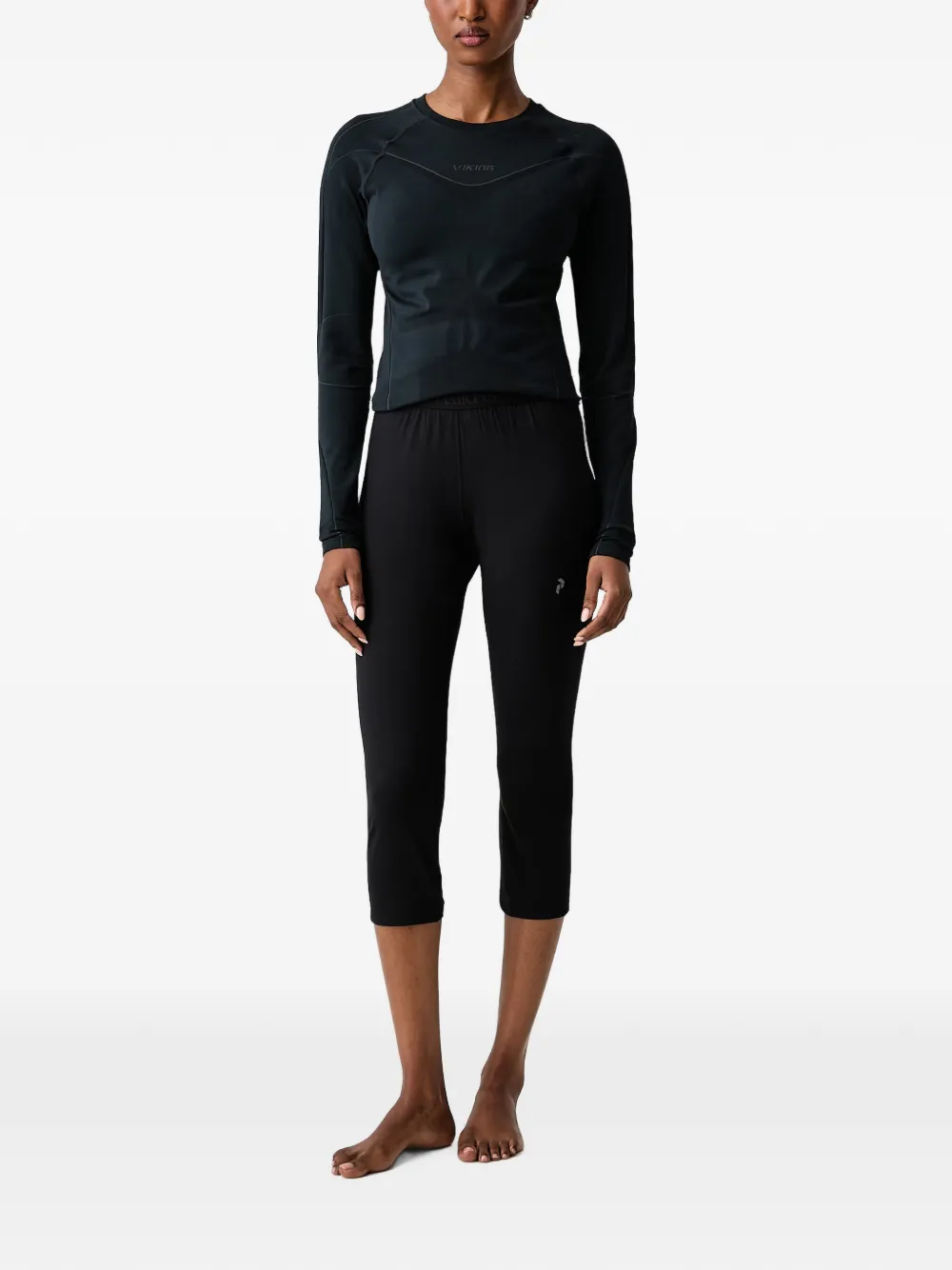 Peak Performance Spirir cropped skibroek met logo-print Zwart