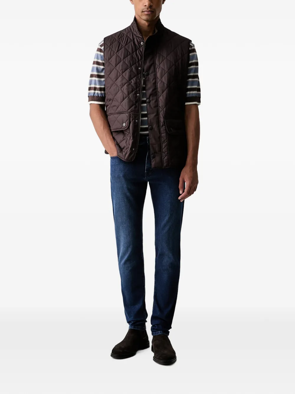 Paul & Shark Whisker jeans met logopatch Blauw