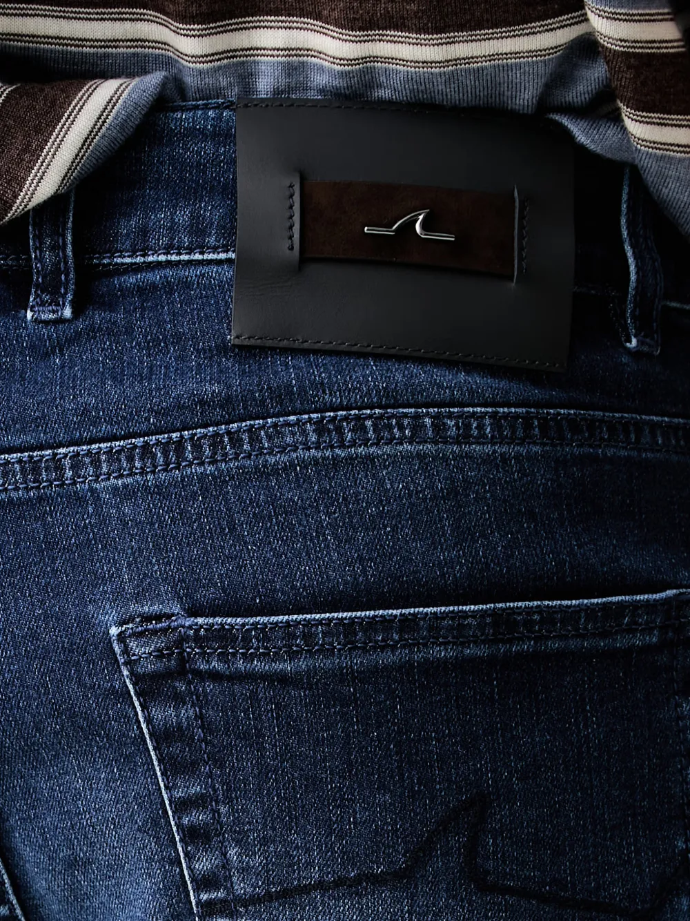 Paul & Shark Whisker jeans met logopatch Blauw