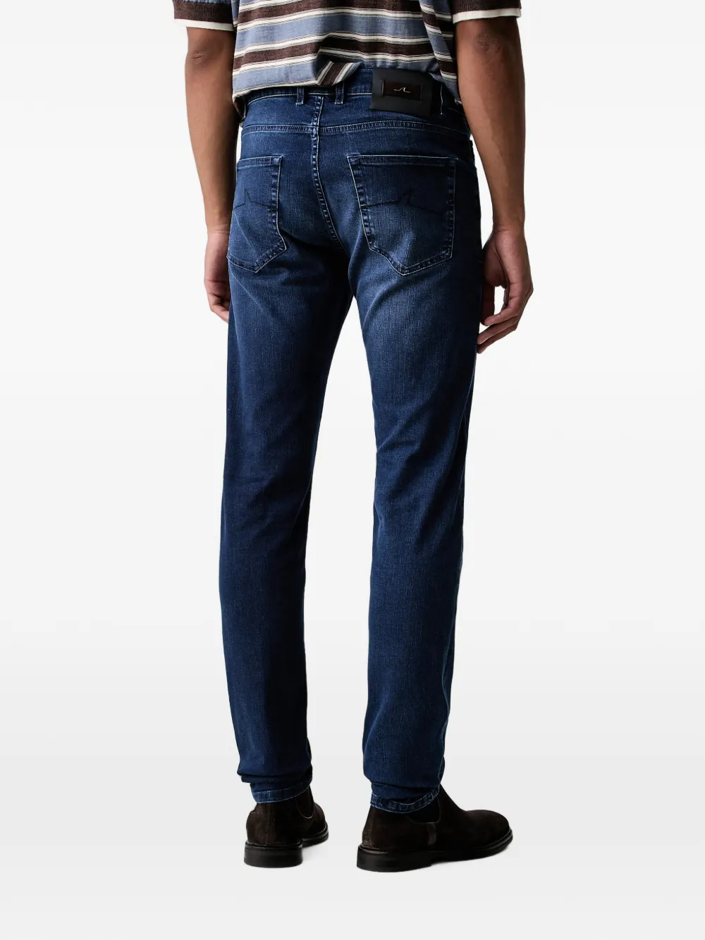 Paul & Shark Whisker jeans met logopatch Blauw