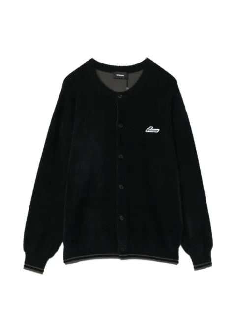 We11done logo-patch cardigan