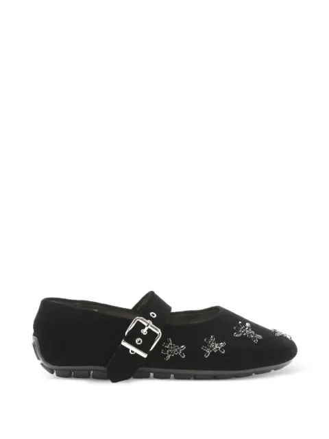 Simone Rocha Kristallverzierte Ballerinas mit Schnallenriemen