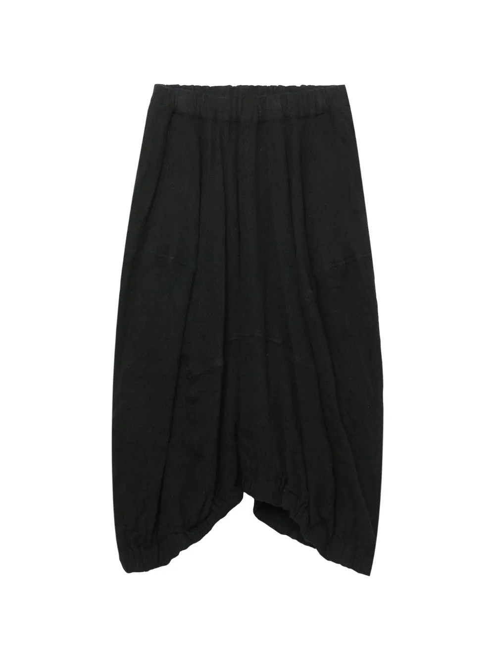 Black Comme Des Garçons balloon-silhouette elasticated-waist midi skirt