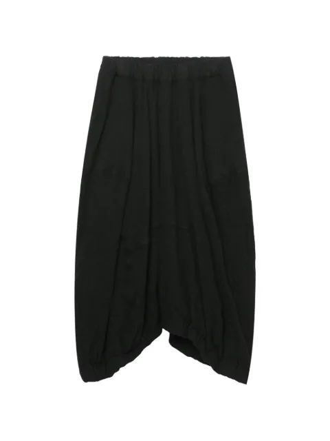 Black Comme Des Garçons balloon-silhouette elasticated-waist midi skirt