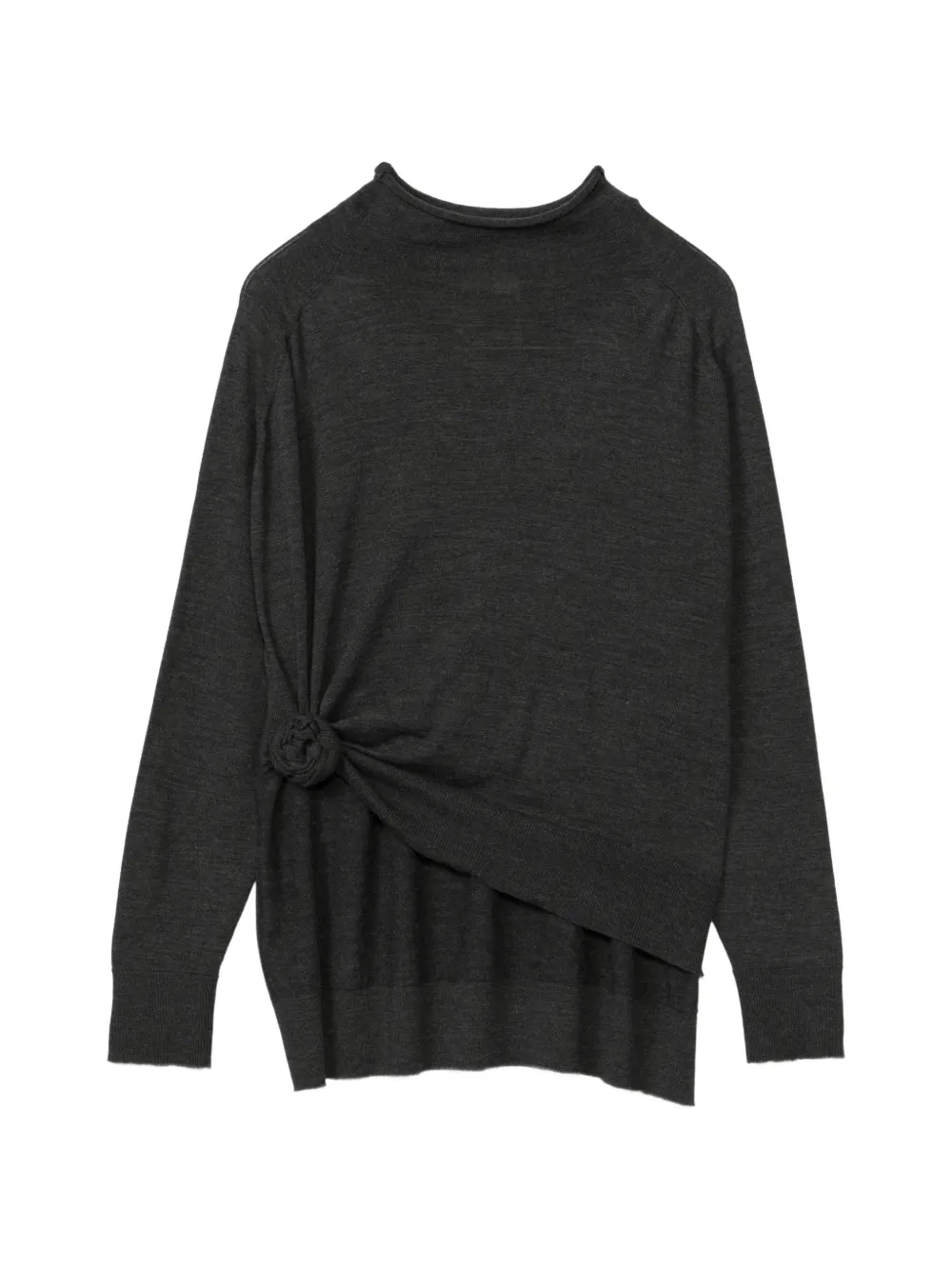 Magda Butrym knotted turtleneck sweater - Gris Magda Butrym knotted turtleneck sweater - Gris