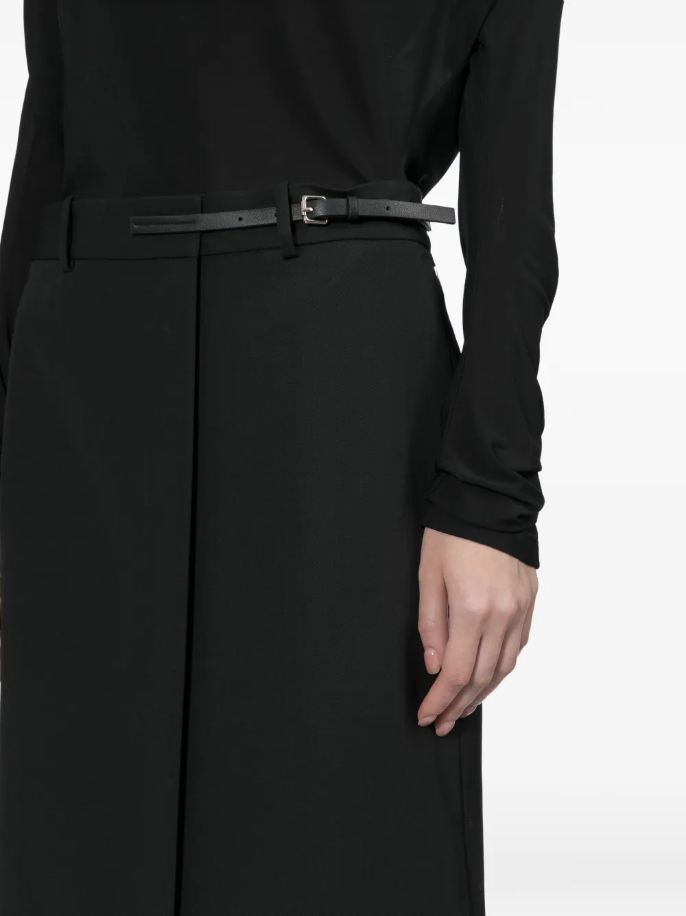 Helmut Lang Wikkelrok met ceintuur Zwart