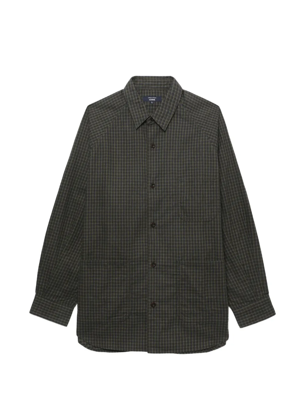 Comme des Garçons Homme Geruit overhemd Bruin