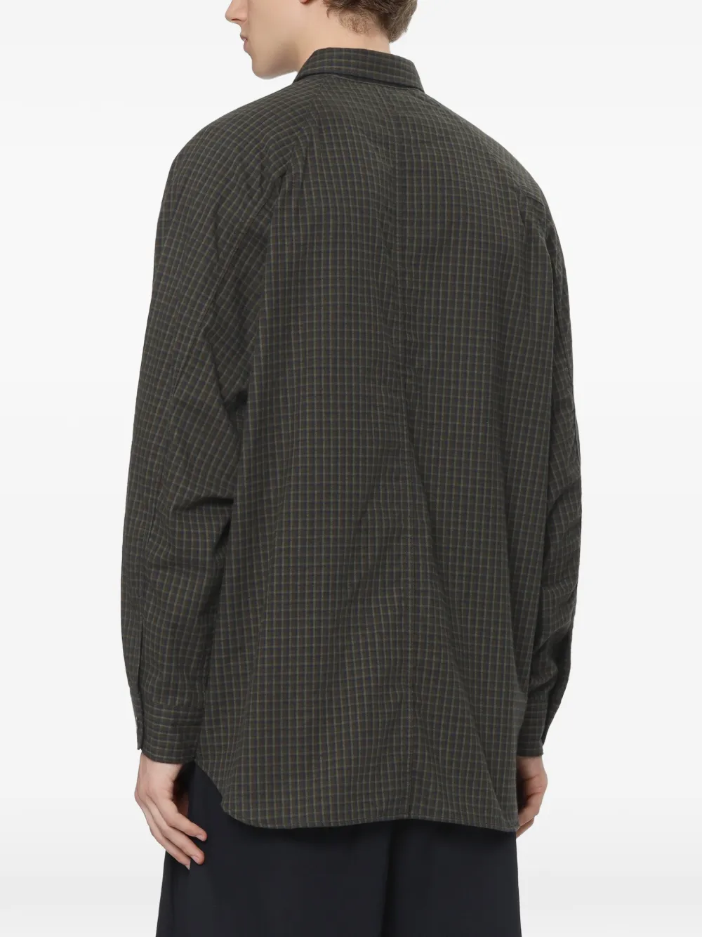 Comme des Garçons Homme Geruit overhemd Bruin