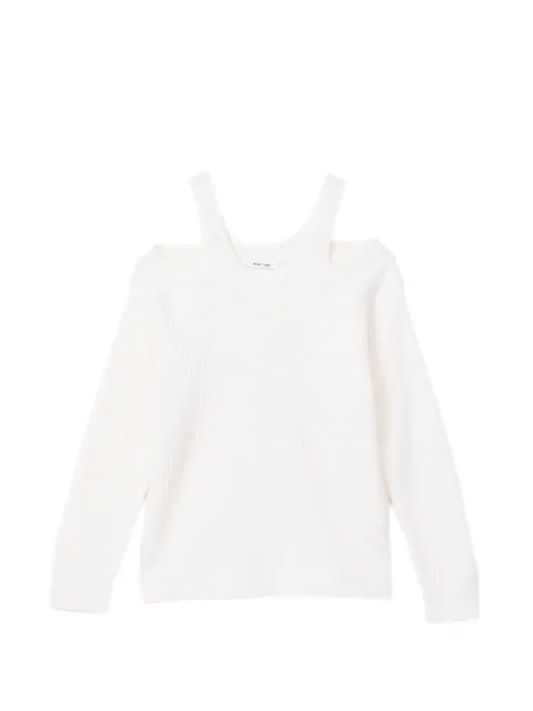 Helmut Lang cold-shoulder ribbed sweater