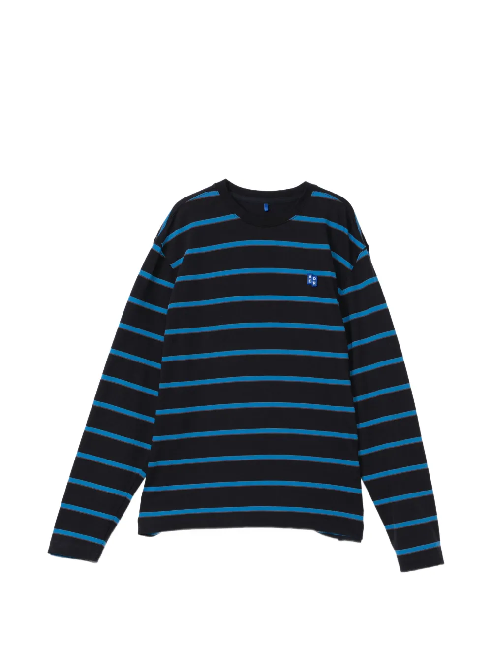 Ader Error Sig Striped Long-sleeve T-shirt In Black