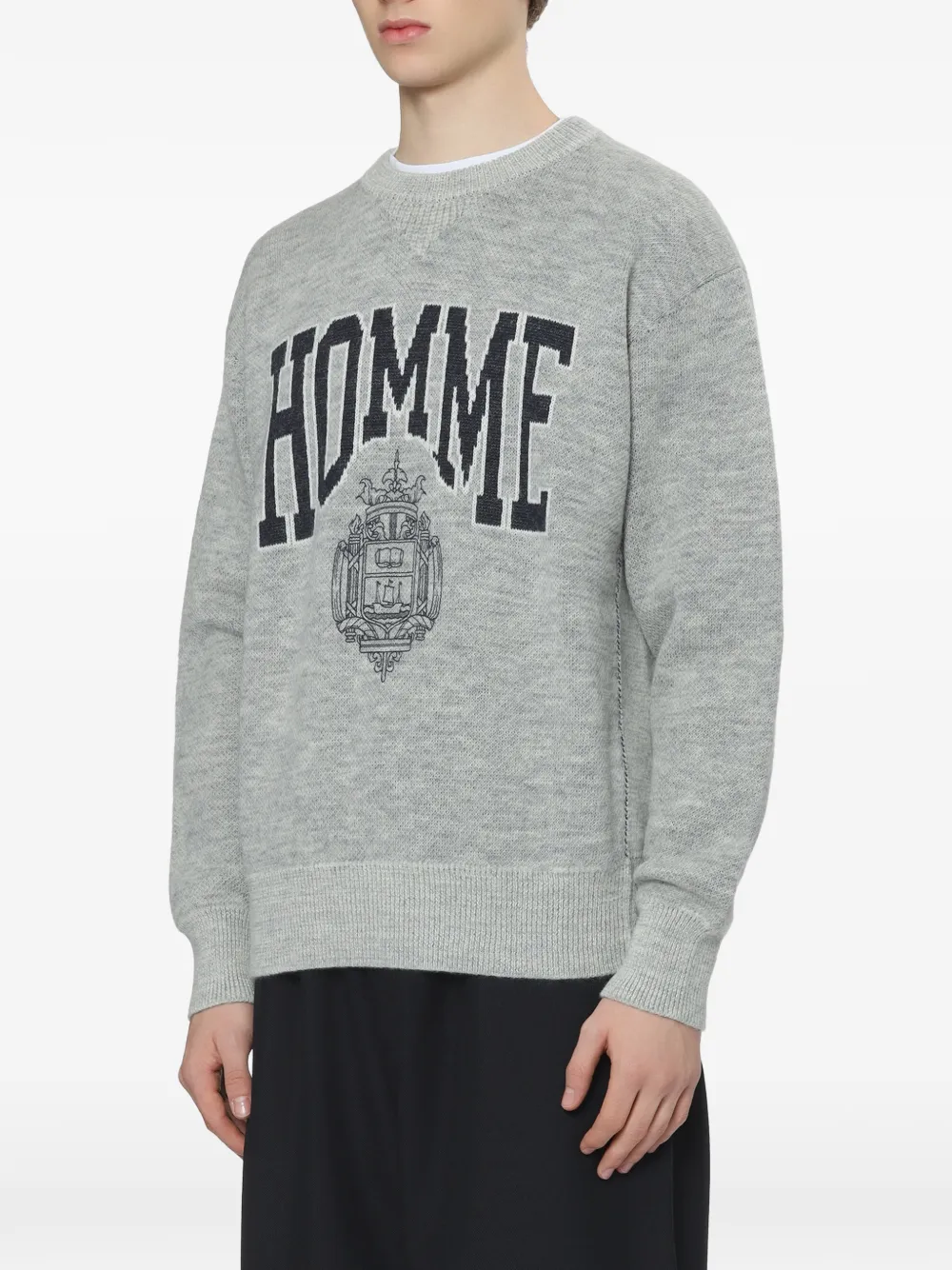 Comme des Garçons Homme Trui met logo-intarsia Grijs