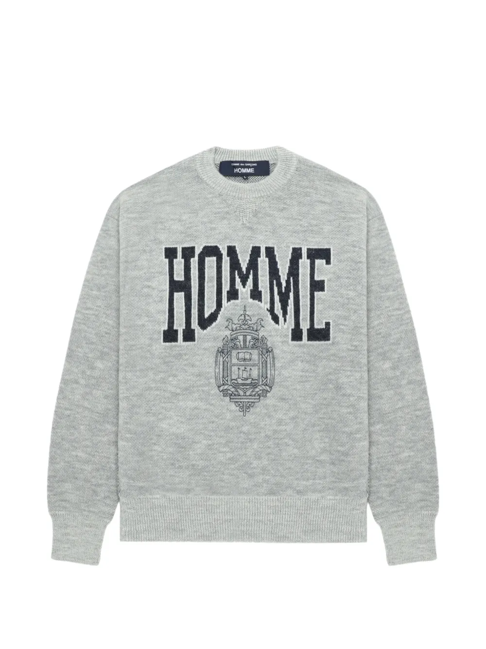 Comme des Garçons Homme logo-intarsia sweater - Grey