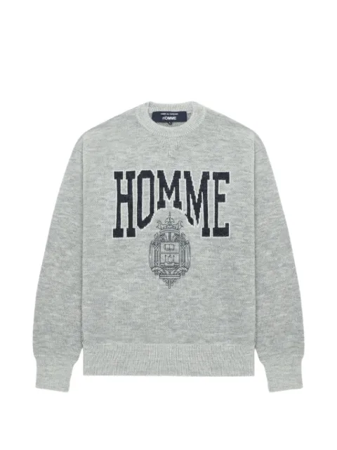 Comme des Garçons Homme logo-intarsia sweater