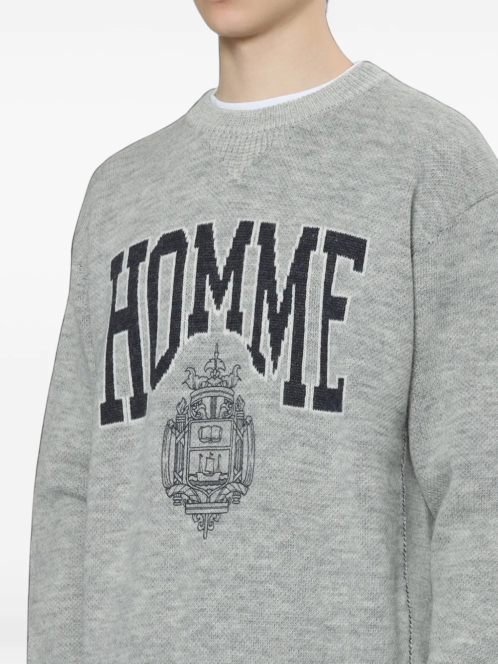 Comme des Garçons Homme Trui met logo-intarsia Grijs