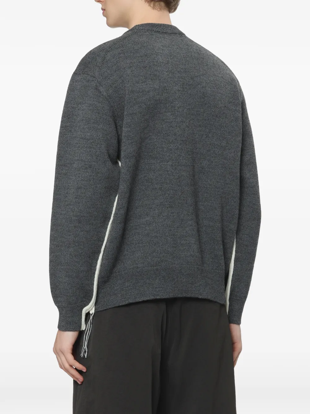 Comme des Garçons Homme Trui met contrasterend vlak Grijs