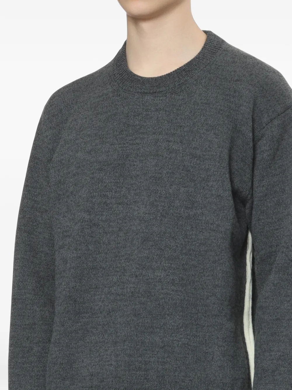 Comme des Garçons Homme Trui met contrasterend vlak Grijs