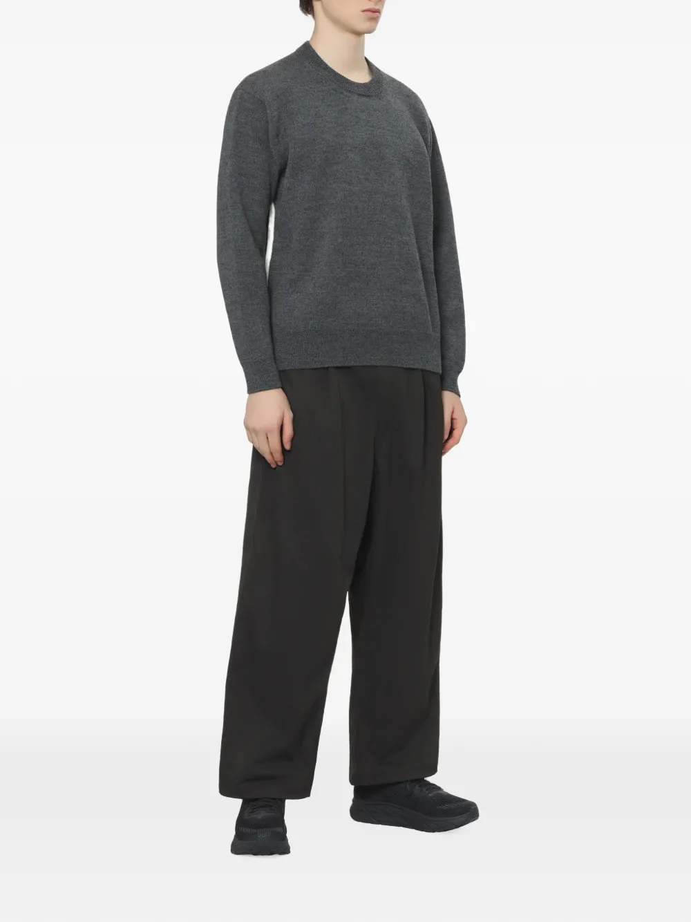 Comme des Garçons Homme Trui met contrasterend vlak Grijs